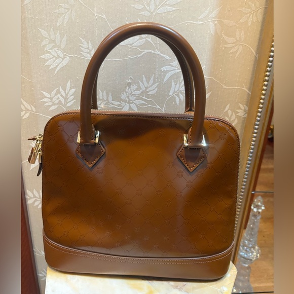 Rare Brooks Brother Alma Bag in Chestnut 🌰 trademark Sheep embossed in Leather - Picture 1 of 16